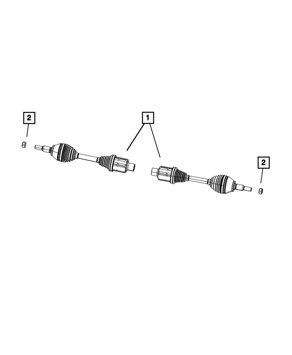 Axle Half Shaft, FRONT - RAM 1500 2021-2026