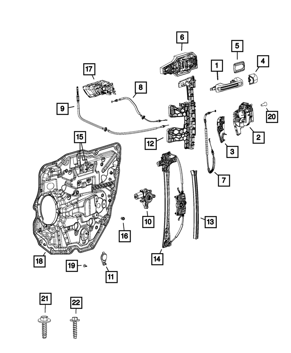 Door Latch Cover, LH - RAM 1500 19+