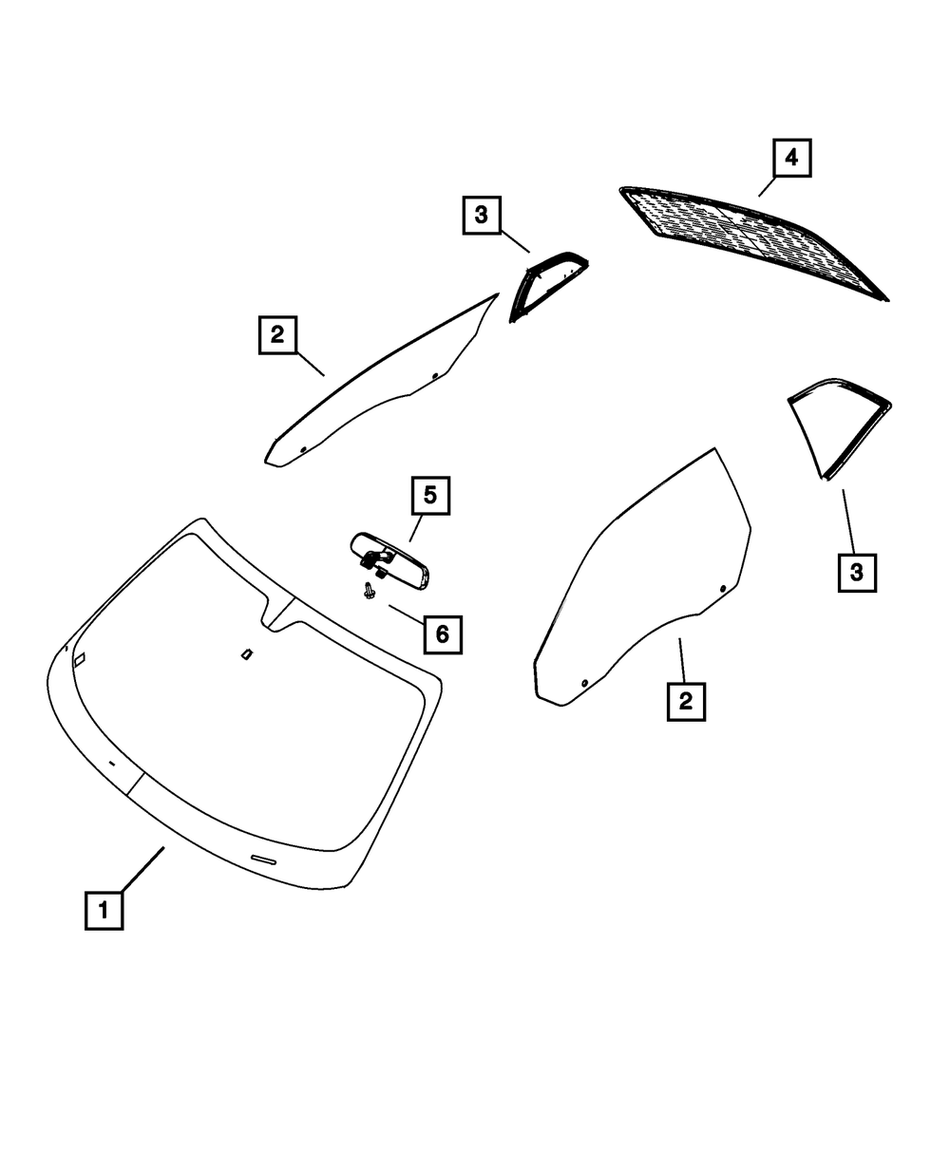 Rear Glass Window - Challenger 2008-2014
