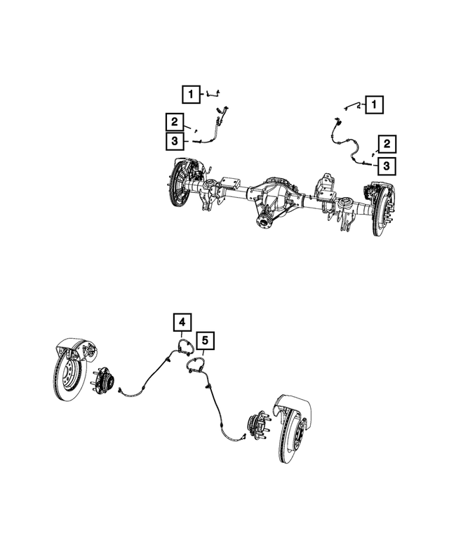 Wheel Speed Sensor, Front - Ram 1500 2019-2024