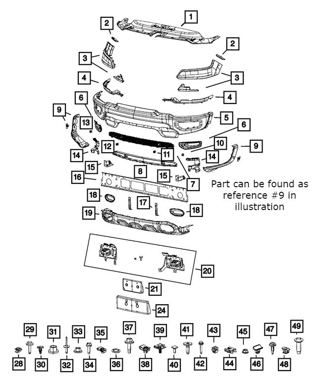Close Out Panel, Right, Ram 1500 '21+