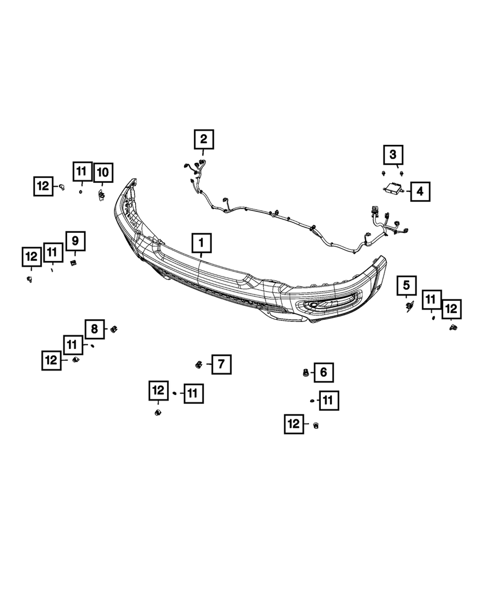 Instalacja elektryczna pasa przedniego - RAM 1500 21-24