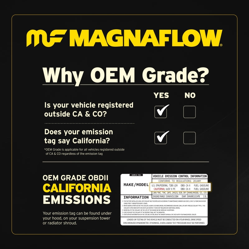 MagnaFlow 21-24 Jeep Grand Cherokee 3.6 L Direct-Fit katalysator links OEM onderlichaam