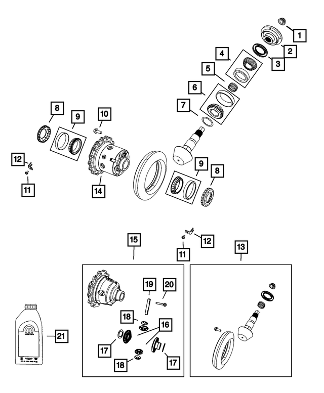 Mopar E-locker differential including actuator