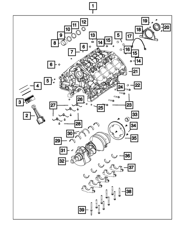 Long block 6.4 HEMI TRUCK BGE 13/18 RAM 2500/3500