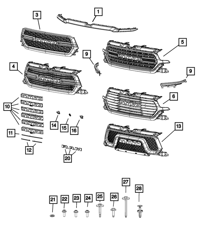 Grille Applique - Ram 1500 TRX 2021+
