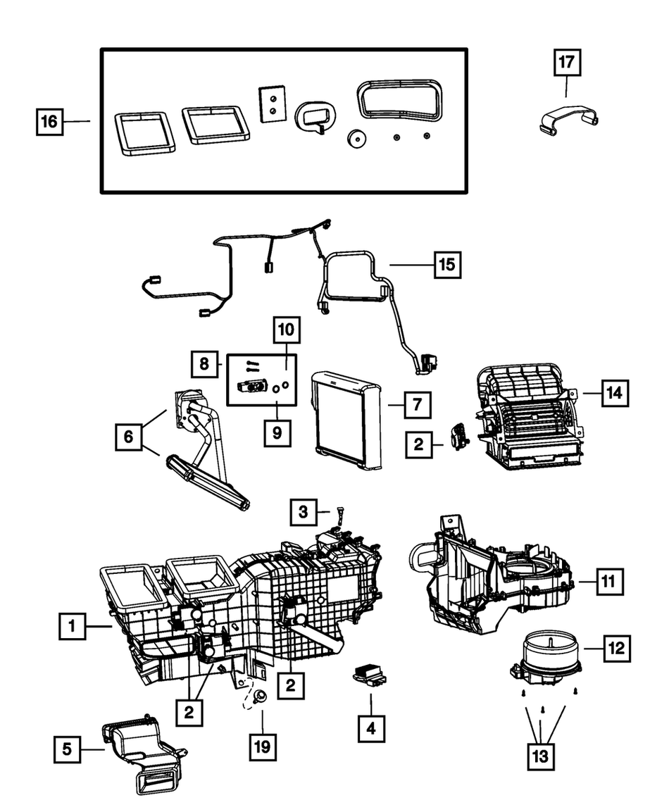 Seal Kit, A/C and Heater Unit - RAM 09-18 / CLASSIC 19+