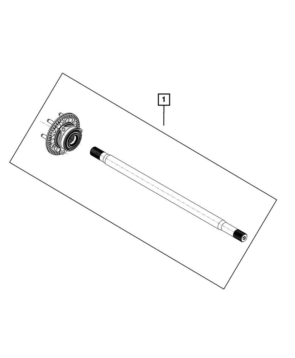 Achterasmontage, links