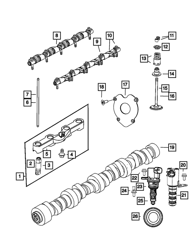 Valve spring key HEMI 3-groove