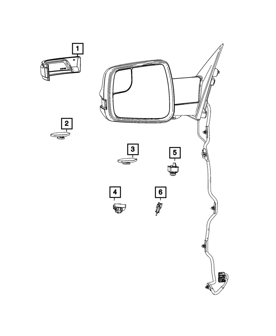 Mirror Turn Signal Lamp RH - RAM 1500 25+