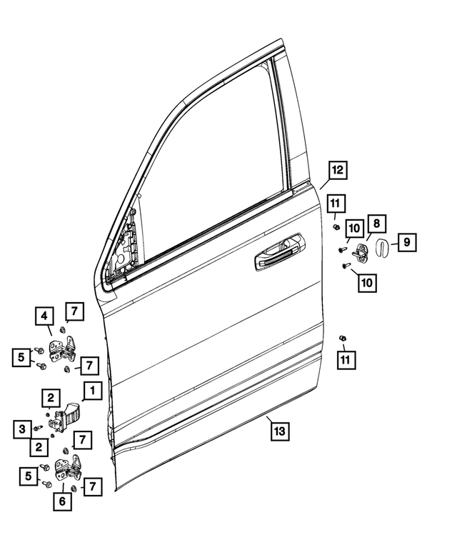 Front Door Left Side - Ram 1500 2019+