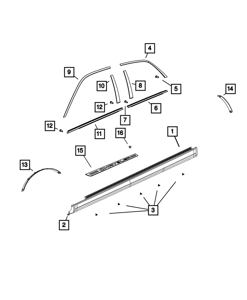 Push Pin Fender To Door Weatherstrip, LH