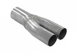 Exhaust Y-piece 1x3" to 2x3" stainless steel