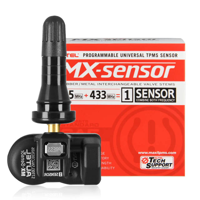 Bandenspanningssensorset (315 MHz + 433 MHz) - Rubberen ventiel 