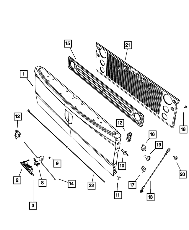 BUSHING, TAILGATE PIVOT RH RAM 09-18/19+ CLASSIC