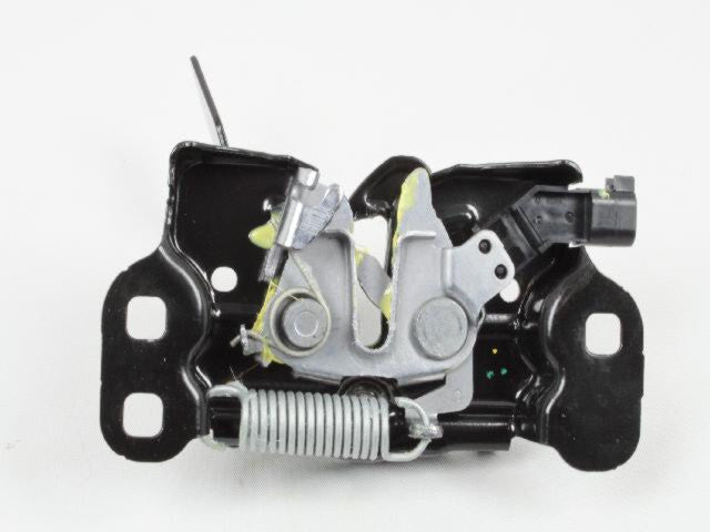 Hood lock including switch for remote start and alarm