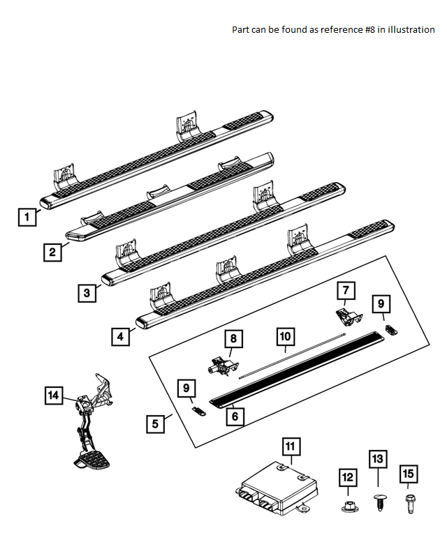 Hinge + Motor Power Running Board LH DT 19+