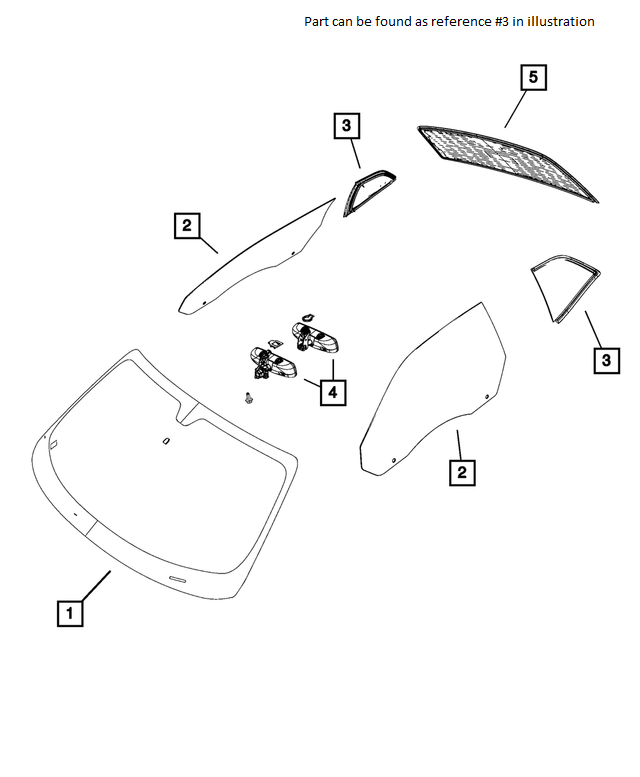 Dodge Challenger window 2015-2023