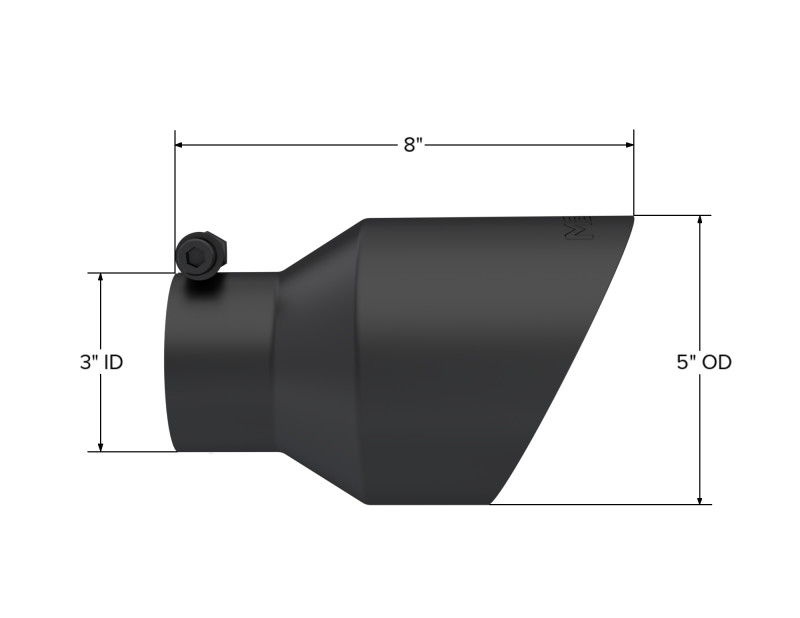 MBRP Universal 3in Hex Tip 5in Inlet 8in Length Dual Wall Ex