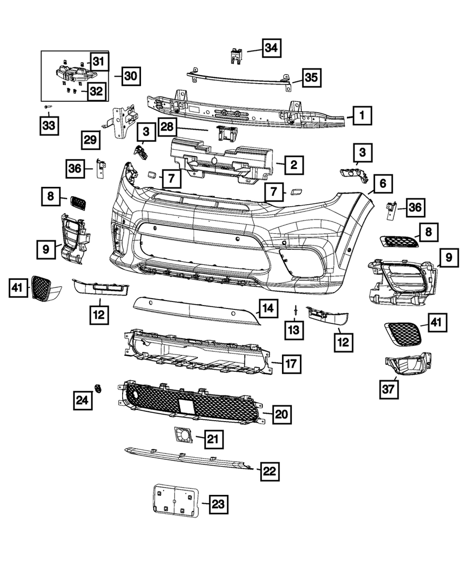 Front Bumper Beam - Grand Cherokee 2012-2022