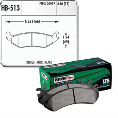 HAWK LTS Rear Brake Pad Set RAM 1500 02+