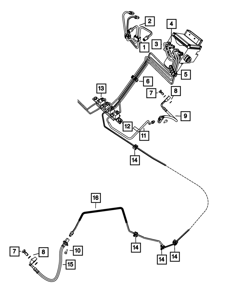 Brake Hose RH FRONT - RAM 1500 2019+