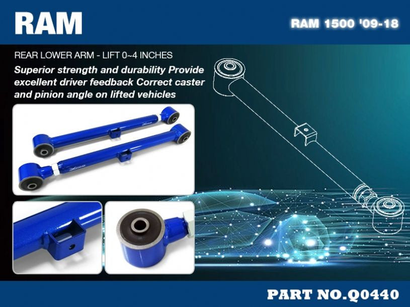 Lower control arm HD RAM 1500 Adj '09-19 & 19+ 0-6" lift