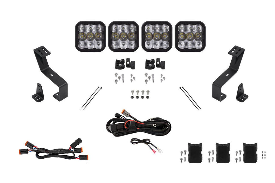 SS5 Pro Grille CrossLink Lightbar Kit Biały - RAM 1500 19+