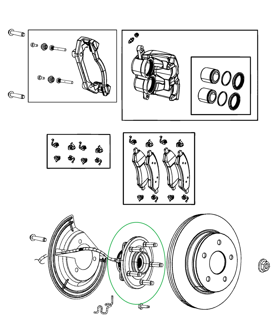 Wheel Bearing Assembly, Front - Ram 1500 TRX 2021-2024