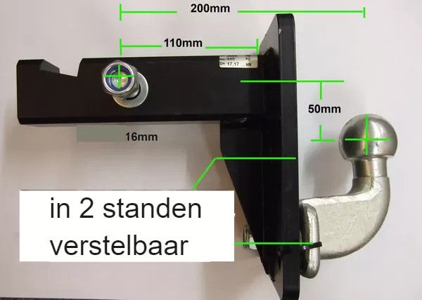 Trekhaak USA auto adapter 51.5 x 51.5 adapter koppelstuk