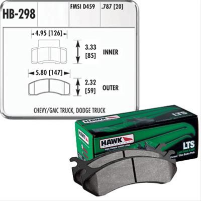 HAWK LTS brake pads front RAM 2500 94/99 Dana 60