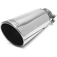 4" Round-Rolled-Angle Cut - CLAMP-ON TIP 3" inlet 12" length