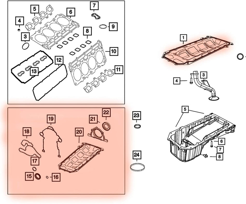 Carter gasket set LX platform