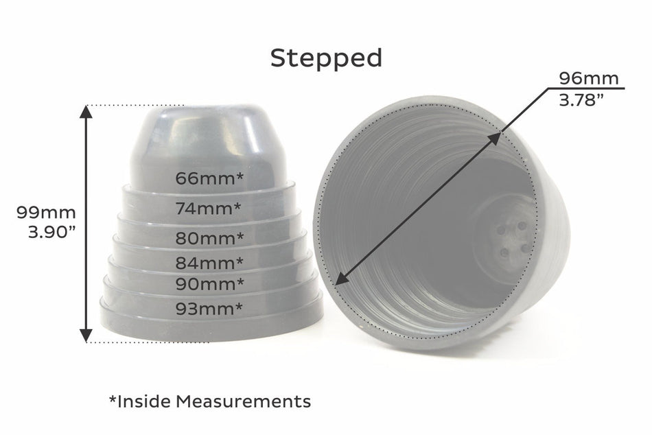 Rubber housing cap stepped 96mm