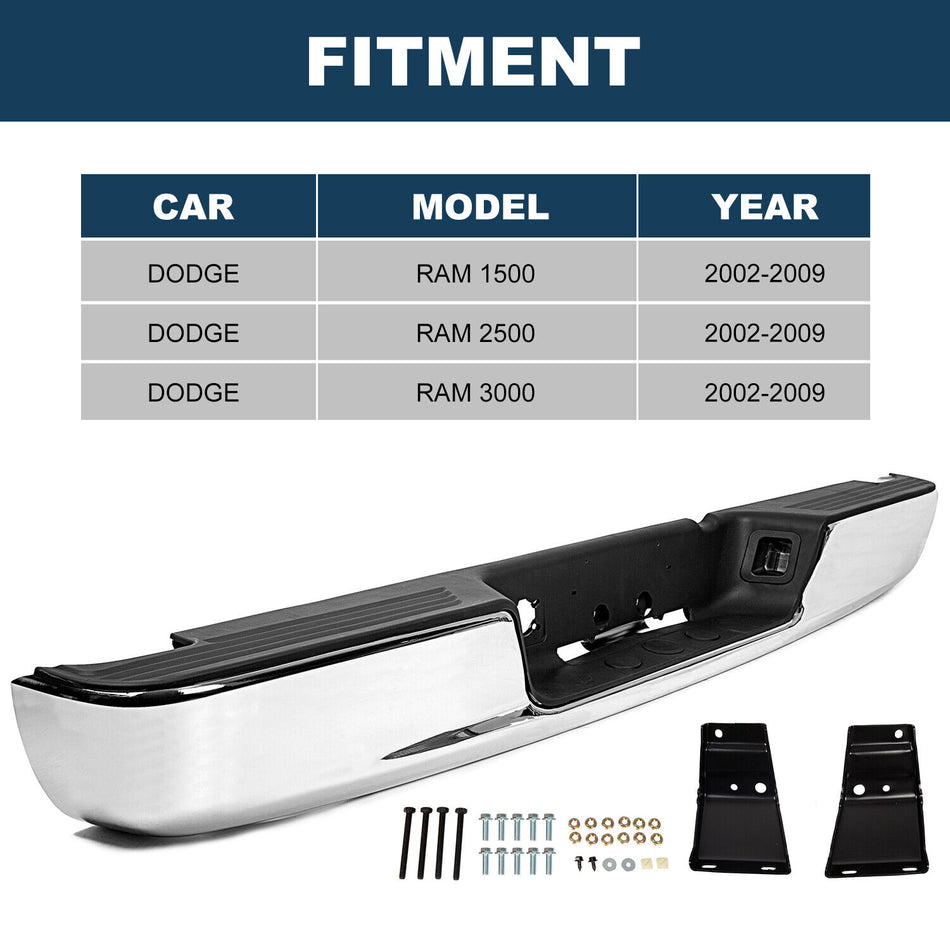 Bumper Rear Chrome 1500 02/08 2500 03/09