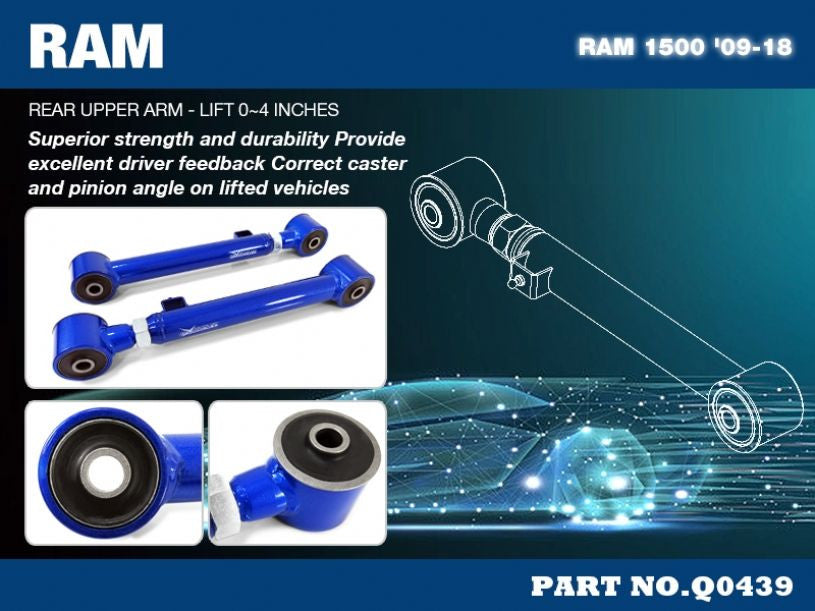 Upper control arm HD RAM 1500 Adj '09-19 & 19+ 0-6" lift