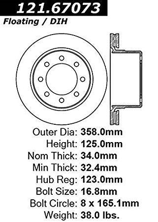Rear Brake Disc C-Tek Std. Ram 2500/3500 09+